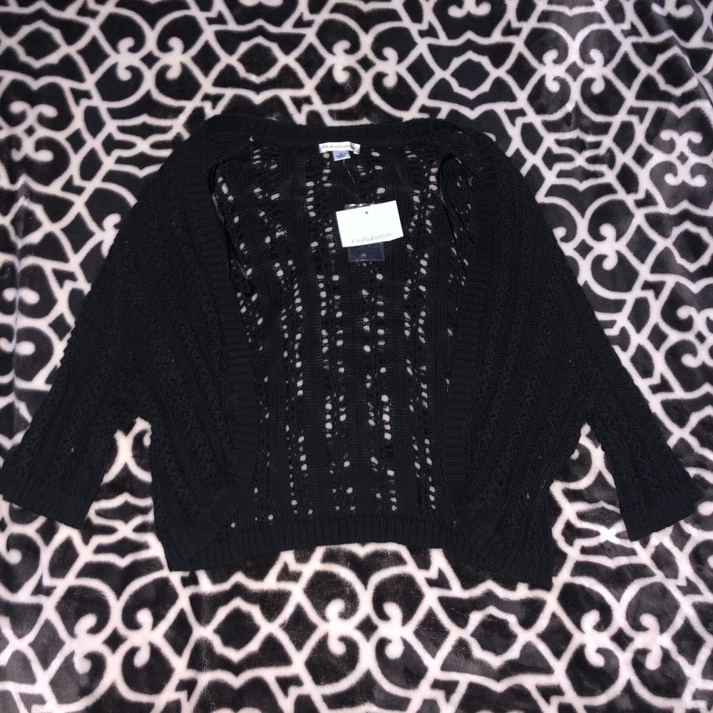 Black cardigan